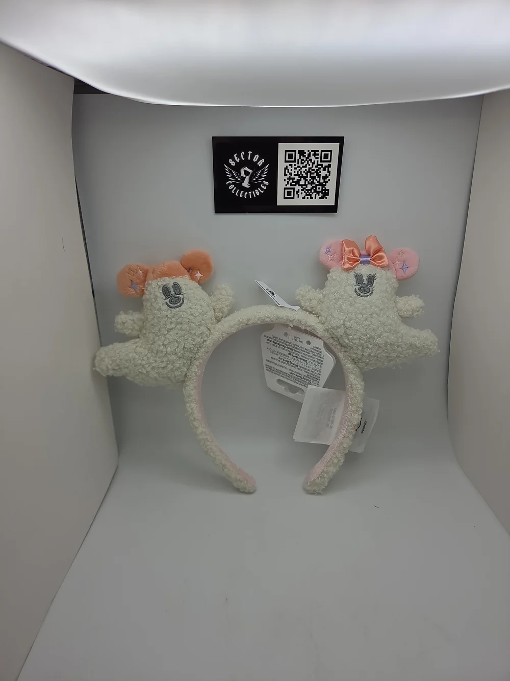 Disney Plush Ghost Headband with Cream, Pink and Peach Accents